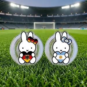 Cute Bunny Heart Flag Phone Grip, Aesthetic Phone Holder & The Perfect 2026 Football Gift For Fan