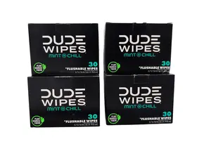 Wipes XL Mint Wipes 4 Pack (120 Wipes) Sewer & Septic Safe Flushable Bamboo Tree-Free