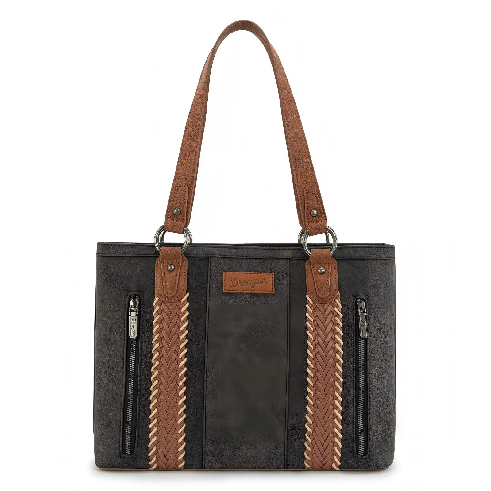 Wrangler Braided Tote Bag for Women  Large Capacity Shoulder Bag  Everyday Handbag