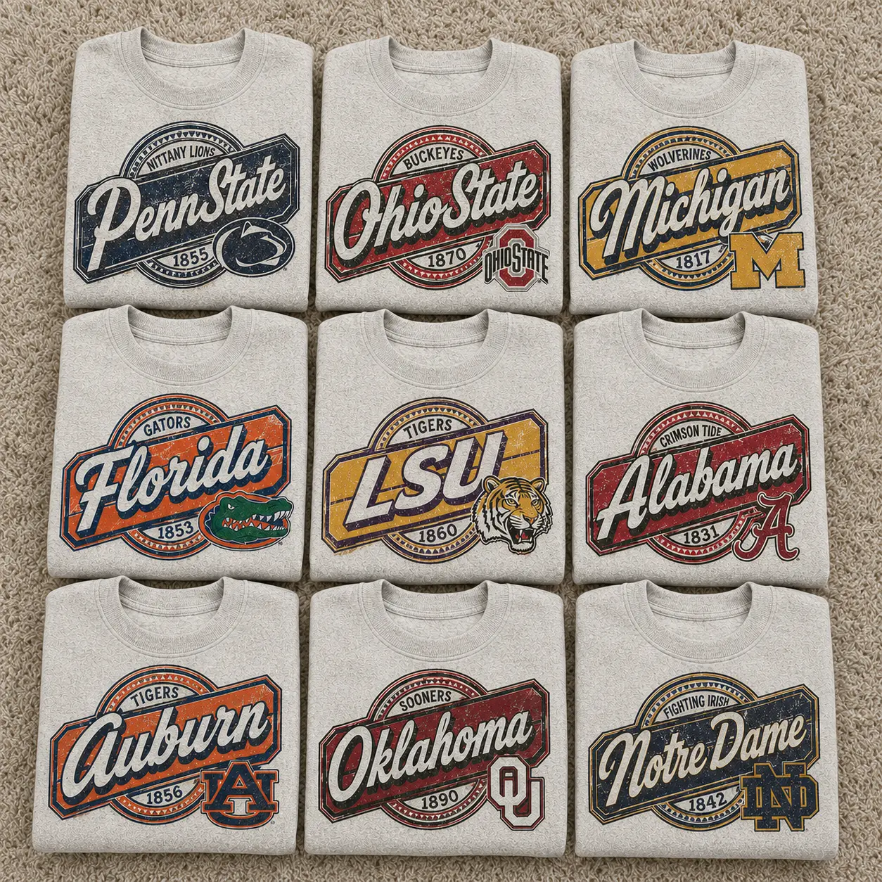 Men's Vintage Classic Short-Sleeve Printed Cotton T-Shirt - College Football Script Logo, Distressed Graphic, Solid Fit, Menswear Clothes, Vibe, Round Neck Pullover, University Spirit Fan Apparel, Game Day Alumni Gift, Unisex Casual Comfortable Top, M