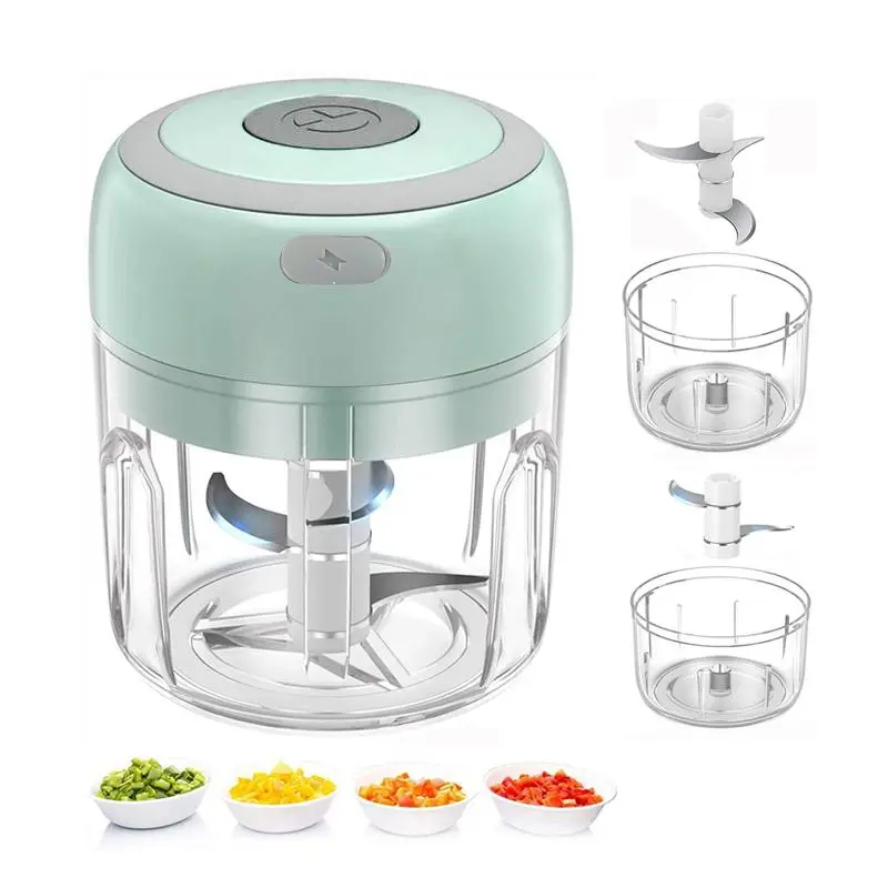 Electric Garlic Chopper, Portable Veggie Chopper, USB Rechargeable Portable Vegetable Chopper, Garlic Grinder Masher, Wireless Food Processor for Ginger, Chili, Fruit, Meat, Fruit Chopping Appliance, Food Choppers, Meat Vegetable Cutter