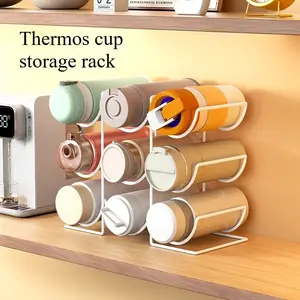 No installation required, no drilling needed. Creative stackable desktop cup holder, insulated cup storage rack, space-saving home organization, maximizing space utilization, cup storage rack, cabinet and desktop storage