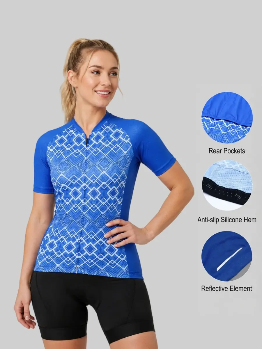 Cycling Suit Short-sleeved Mountain Bike Road Bike Bicycle Female Riding Equipment