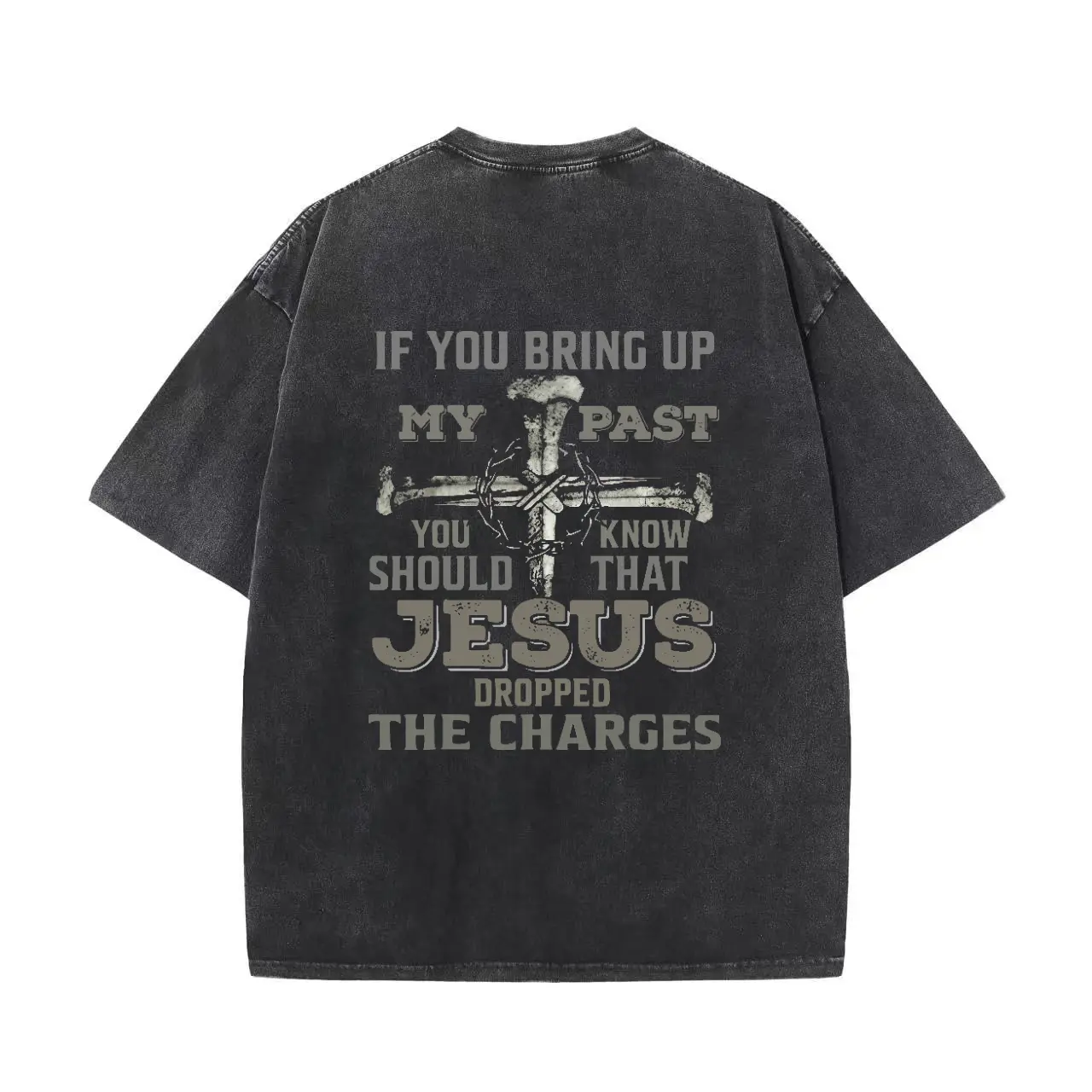 Washed T-shirt-black