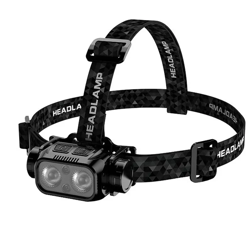Tanlook Rechargeable LED Headlamp with Headband, Durable Hands-Free Waterproof Light with 4 Sources and Intellisense Display for Camping & Hiking, Flashlight, Illumination, Lights, Extra Functionality, Convenience For Hands-Free Use