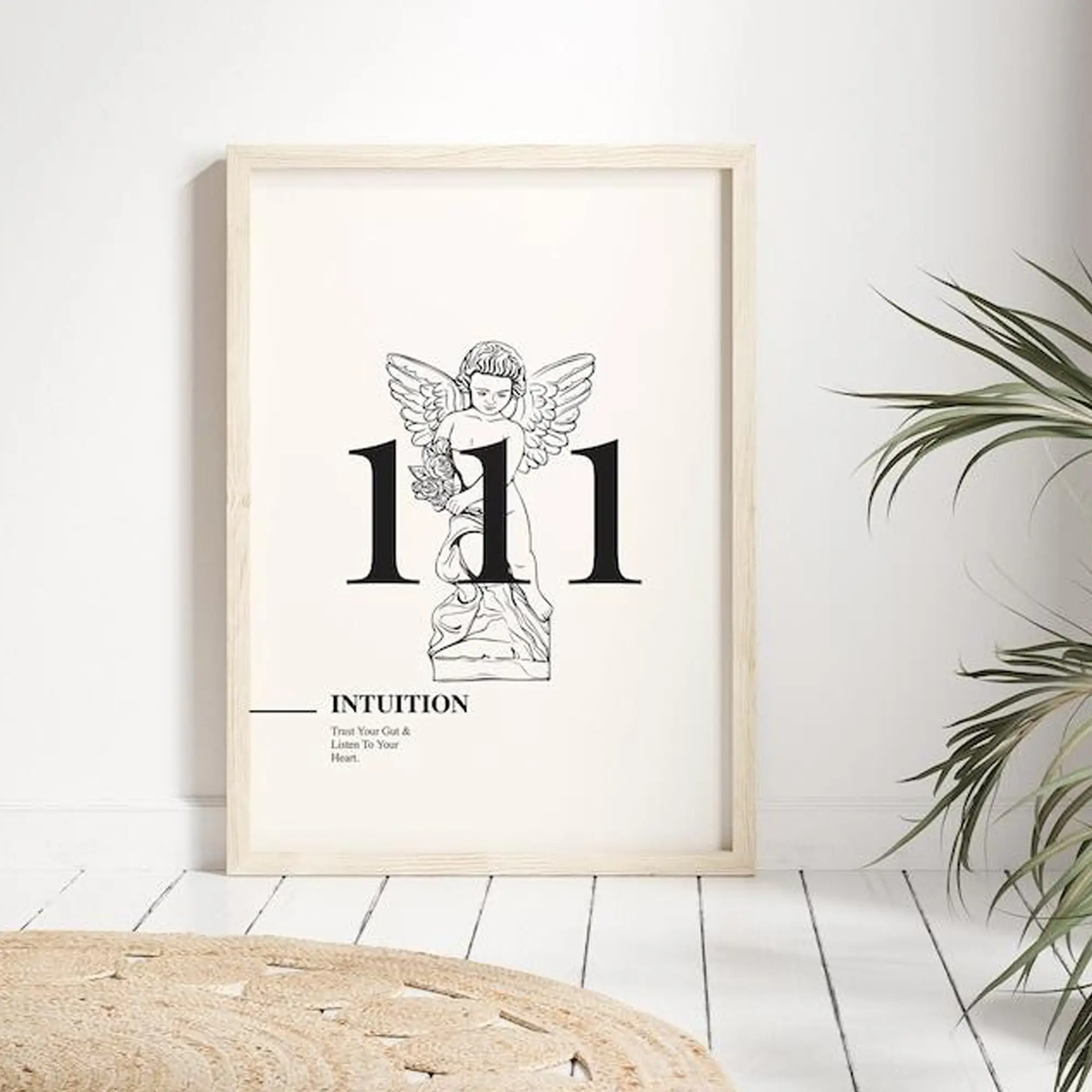 111 Angel Number, Angel Number Print, Wall Art Print Alignment, Manifestation Energy Spiritual Poster,