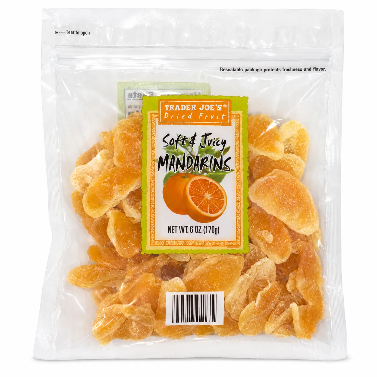 Trader Joe's Seedless Mandarin Oranges 6 oz 170g Dried Fruit Snack