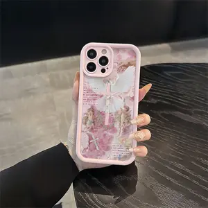 Cute Jesus Cross Phone Case Protector, Decorative Smartphone Protector, Shockproof Protective Cover for iPhone 15 Series & More, Ideal Gift for Family & Girlfriend, Casing