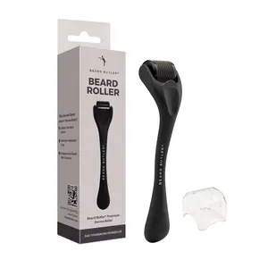 Beard Butler® Beard Roller - Derma Roller for Men with 540 Titanium Microneedles (.3mm & .5mm) for Fuller Thicker Beard Growth & Improved Circulation Activator Massage Tool