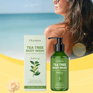 OceAura Tea Tree Body Wash Gel - Long-Lasting Fragrance, Deeply Moisturizing & Gentle Cleansing for Sensitive Skin Non-Greasy