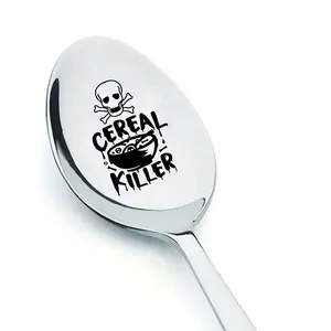 Funny ‘Cereal Killer’ Engraved Stainless Steel Spoon