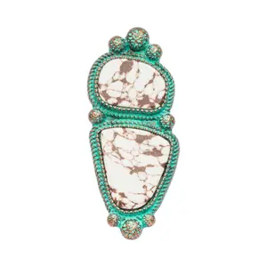 Western Stone Iconic Ring - Elegant One-Size-Fits-All Stretch Fit Design Lead & Nickel Compliant Minimalist Jewelry