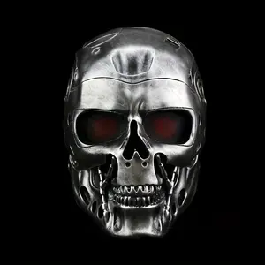 [Halloween Skeleton T800 Cosplay Masks] Mask Field CS Protective Skull Mask Halloween Masquerade Cosplay Props - Halloween Mechanical Skeletons - Scenes, Props, Dress-up, Spoof, Cosplay Resin Masks