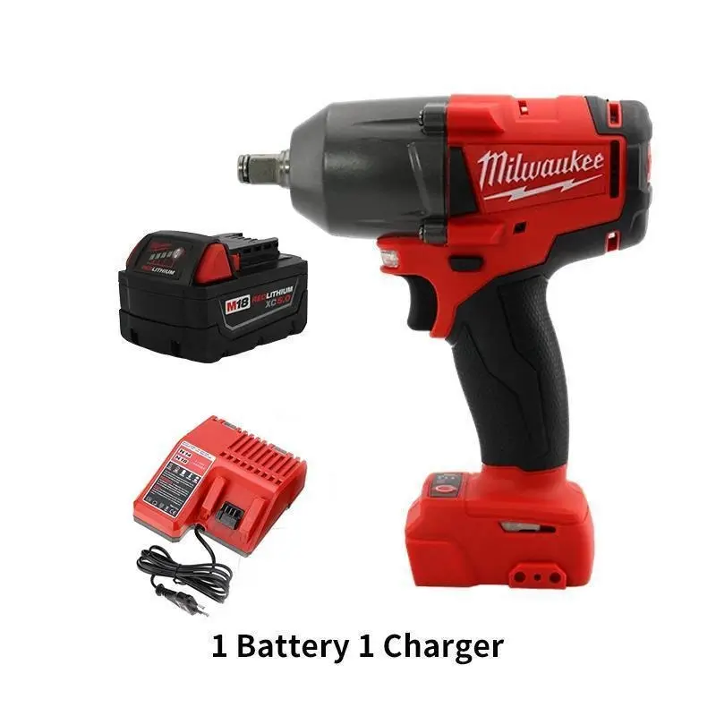 Milwaukee 18V Brushless Cordless Impact Wrench - 900N.m High Torque, Brushless Technology Complete Set with Battery, Charger for DIY (Tools & Hardware, Hand Tools Accessory)