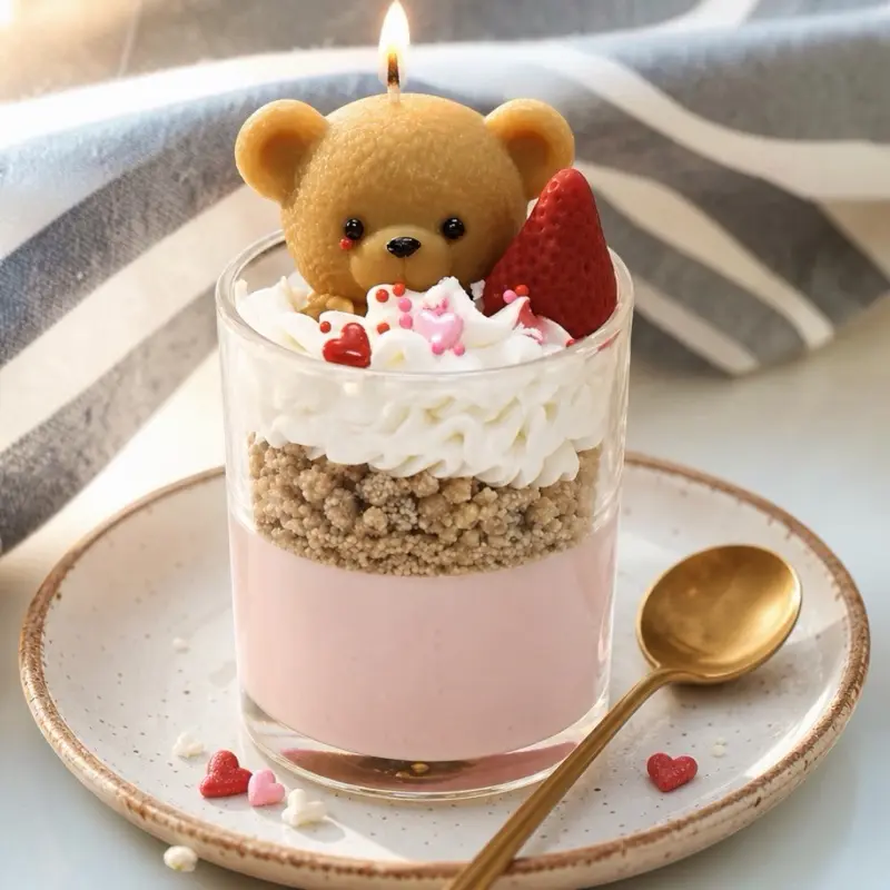Cute Teddy Bear Scented Candle, Home Room Decor Indoor Candles