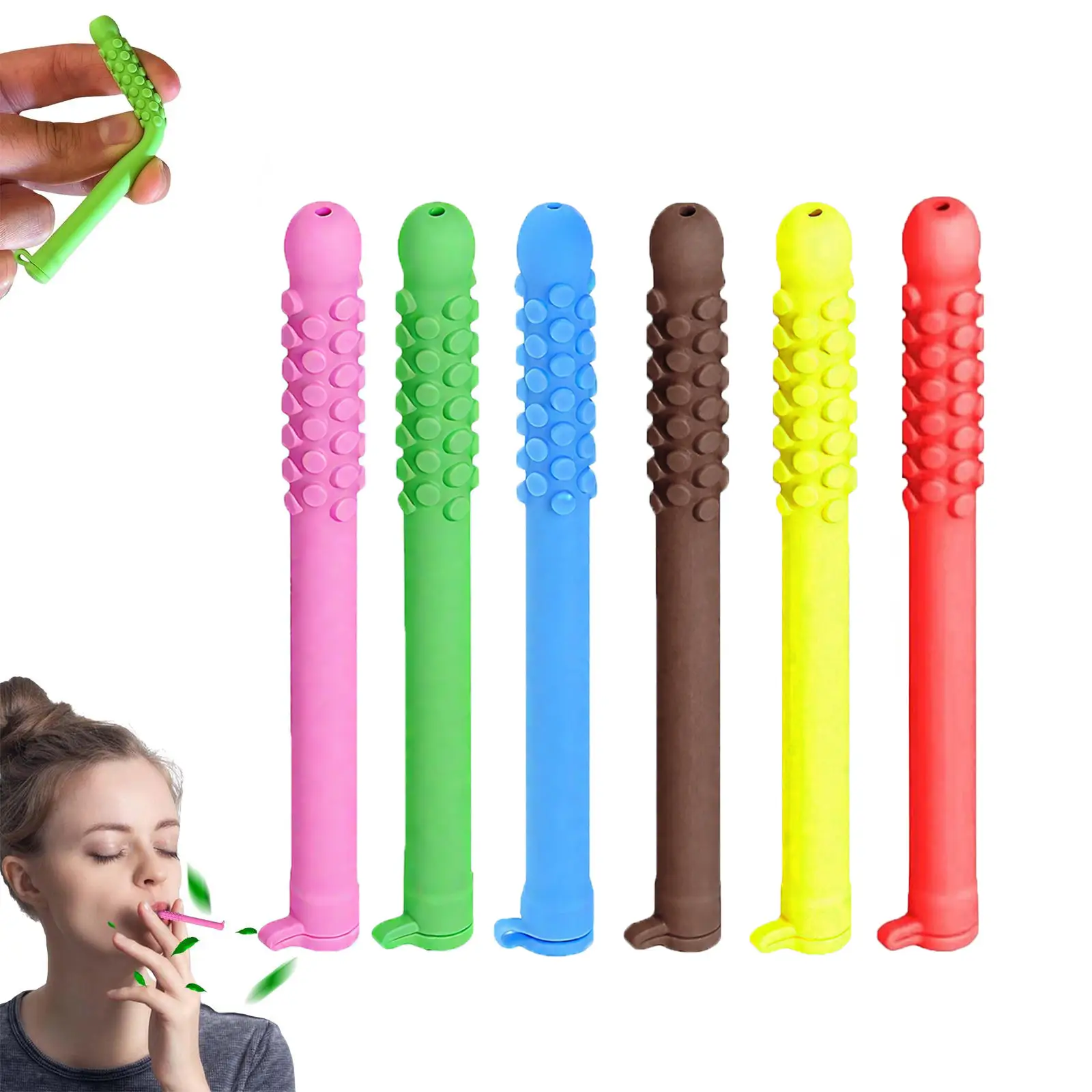 Chewable Essential Oil Breath Stick, Chewable Breather Quit Smoking with Essential Oil, Stop Smoking Aids Work Chewable Breath Sticks, Healthy, Health