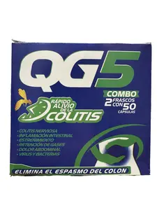 QG5 Edible Vitamin Blended Supplement - Natural Dietary Healthcare Formula for Fast Colitis Relief, 100 Capsules healthy ingredient Multivitamin glucosamina condroitina antioxidant formula