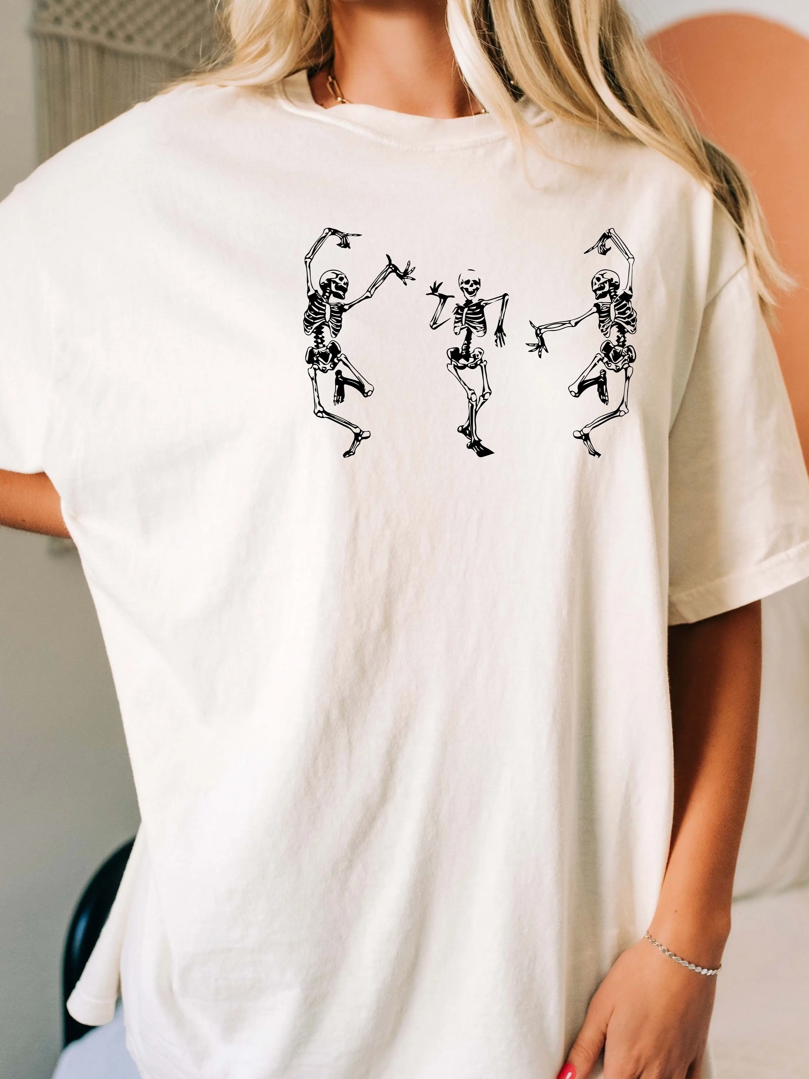 Dancing Skeleton Comfort Colors Shirt, Halloween Dance Shirt, Skull Halloween Shirt, Dancer Skeleton T-shirt, Dancer Lover Gift Tee, Dance Coach Halloween Shirt