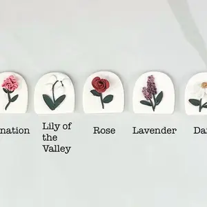 The garden series -clay drop earrings