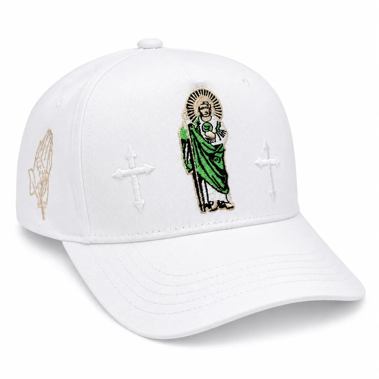Unisex Jesus Cross Baseball Cap, Saint Jude Embroidered Hat for Men & Women, Adjustable Christian Faith Snapback Hat, Casual Outdoor Dad Cap