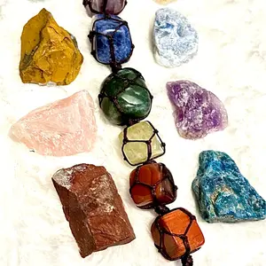 Natural Healing Stones for Hanging Energy and Harmony - Hanging Energizing Chakra Set