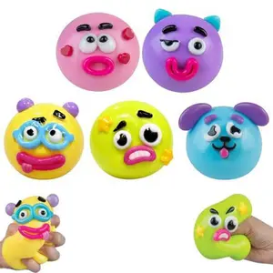 Cute Face Squishy Stress Balls - Soft Squeeze Fidget Toys for Anxiety Relief, Sensory Play, ADHD, Kids & Adults, Great as Party Favors & Calming Gifts squishy toys popping