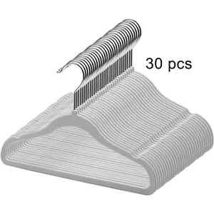 30 Pack Kids Velvet Hangers, Clothes Hangers, Non-Slip Baby Hangers for Infants & Toddlers, Durable Storage Solution