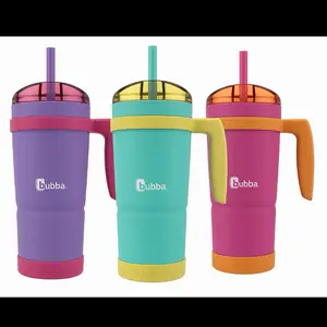 Bubba 32 oz. Envy s Colorful Drinkware Flasks Insulation Lid Straw Vacuum Insulated Stainless Steel Rubberized Tumbler bumper Mug Portable