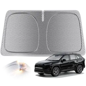 AUTOWOEL Car Windshield Sunshade – Double-Layer Design for 2X Heat Blocking, Blocks UV Rays, Foldable Sun Shade for Cars, Trucks & SUVs, Keeps Interior Cooler