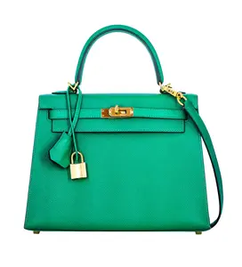 Pre-owned HERMÈS Epsom Shoulder Bags Kelly 25 Green