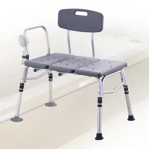 Tub Transfer Bench For Bathtub, Adjustable Shower Seats For Adults, Lightweight Shower Bench For Elderly And Disabled, Non-Slip Bath Seats With Armrest And Reversible Backrest, 400lbs Capacity