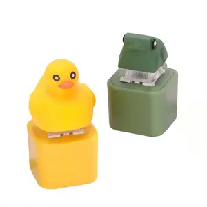 Quacking Duck Croaking Frog Keyboard Fidget Toy Keychain with LED Light Rechargeable Sensory Stress Relief Toy for Adults Kids Christmas Birthday Stocking Stuffer Gift