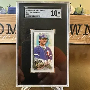 Ryne Sandberg - 2022 Topps Allen & Ginter Mini Brooklyn Back 09/25 #70 SGC Gem Mint 10