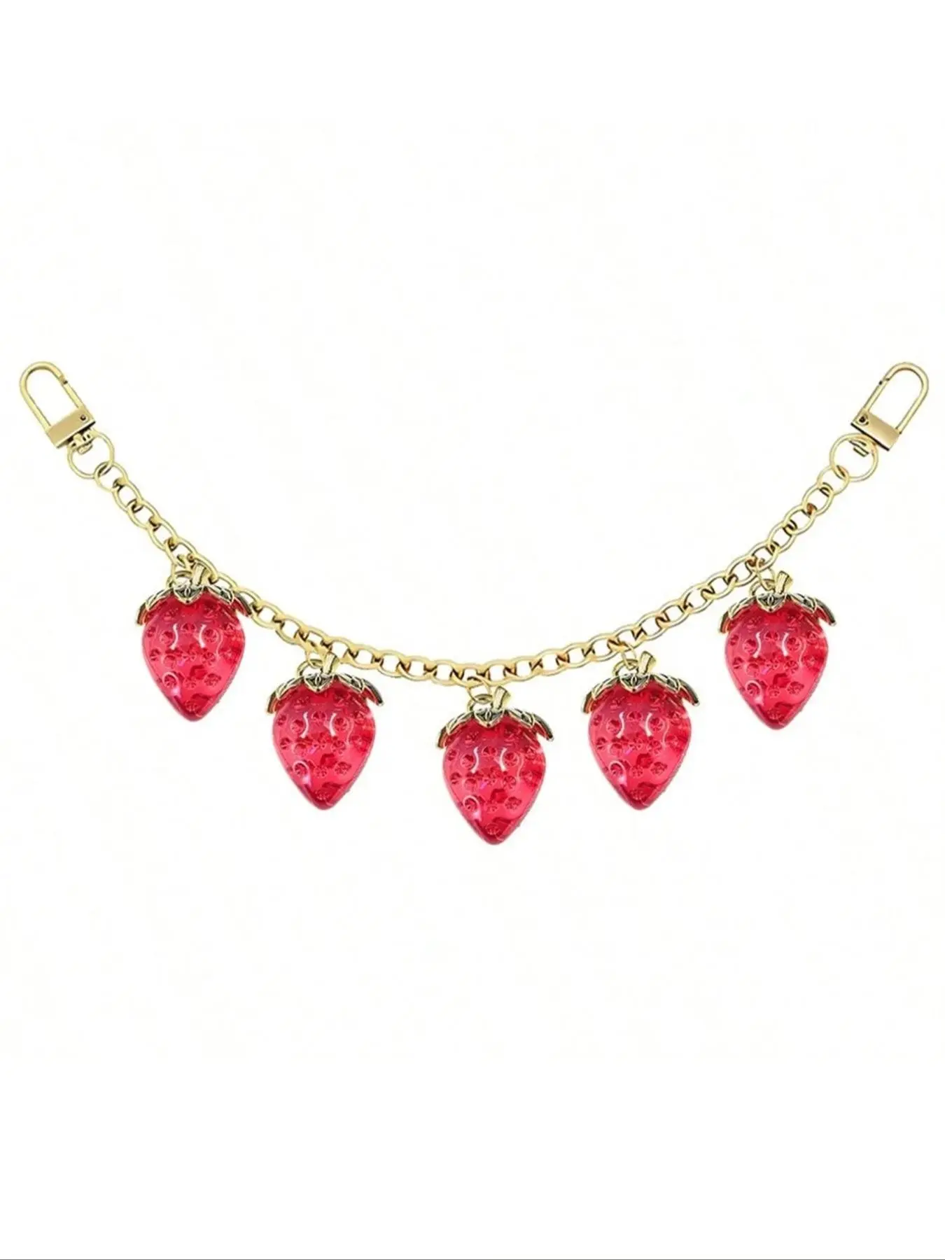 Cute Strawberry Girl Purse Chain, Wallet Chain, Metal Bag Extension Chain, Fruit Design Accessories For Bags, Perfect for Summer Beach Vacations