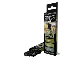 AK Interactive - Real Colors Marker Set - WWII ALLIED AIRCRAFT COCKPIT COLORS (3pcs) RCM109