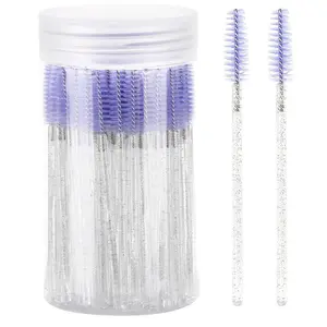 Disposable Eyelash Brush with Storage Container, Bendable Eyebrow Spoolies, Lash Brush for Lash Extensions, Eyebrow Spoolie, Castor Oil Brushes, Eyelash Tools, Makeup, Makeup Brush Kit