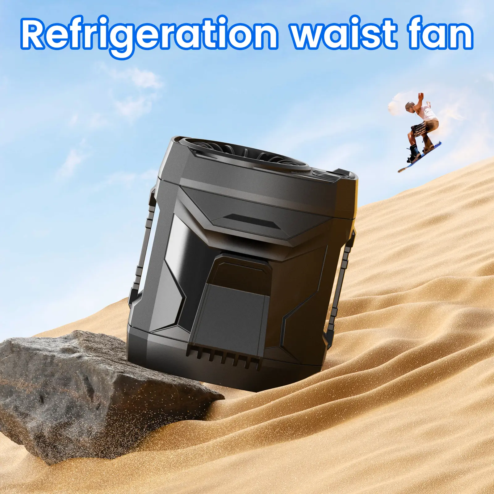 Lentorgi,Portable Fan,Clip Fan Rechargeable With stand,4 Speeds Strong Airflow Small Fan Waist,Weight reduction design,for Travel Camping Outdoor Jobs