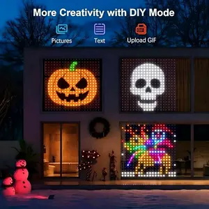 Smart Intelligent LED curtain lights, DIY curtain lights, LED adjustable RGB IC suitable for bedroom, living room background decoration, Christmas, Halloween, Valentine's Day party decoration curtain string lights, dynamic images, 400 LED