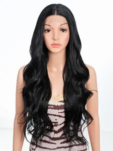 Women's 29inch Long Wavy Ombre Synthetic Lace Front Wigs for Daily, Cosplay, Anime or Costume Party, Striking Natural Fluffy Hair Wigs Without Bangs for Daily & Party Hairstyle Decoration, Lace Frontal