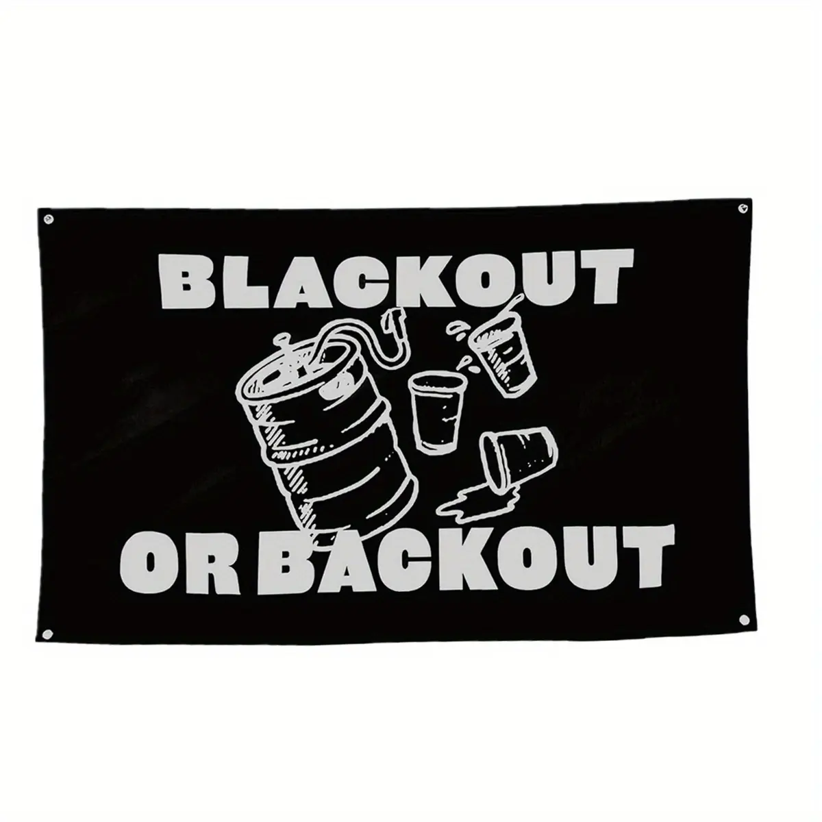 3x5FT (90x150CM) Blackout Wall Decor Flags - Vivid Color, Double-Stitched Edges, 4 Brass Grommets - For Outdoor Use, Parties - Ideal Gift for Sports Fans