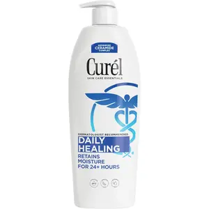 Curel Daily Healing Body Lotion for Dry Skin, Dermatologist Recommended Hydrating Body Lotion with Advanced Ceramides Complex, 20 Oz
