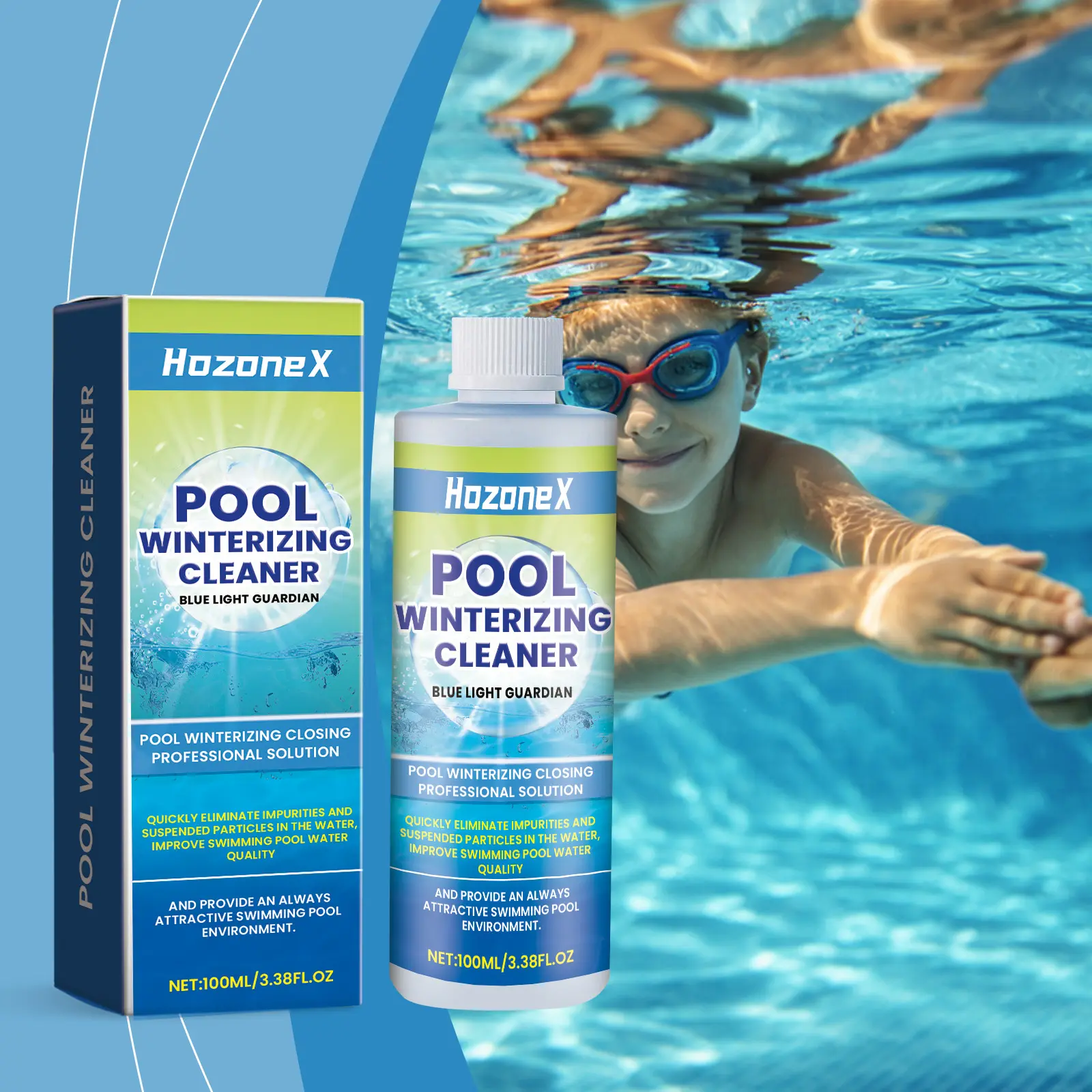 Pool Water Clarifier | Swimming Pool Water Cleaner Treatment | Helps Improve Water Clarity for Home & Outdoor Pools