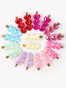 10 pieces/8 pieces PU leather heart clip, women's broken hair side clip, suitable for all seasons, fresh and sweet hair clips for daily use such as gatherings, parties, play, travel, etc