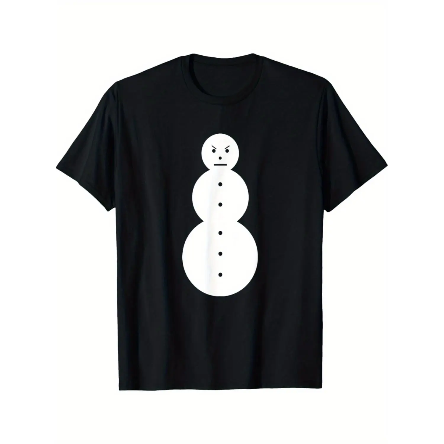 Men's Graphic Tees - Humorous Jeezy Snowman Print Tshirt in 100% Cotton, Casual Pop Culture Short Sleeve Top, Pure Cotton, Fitted Cut, Round Neck, Preppy