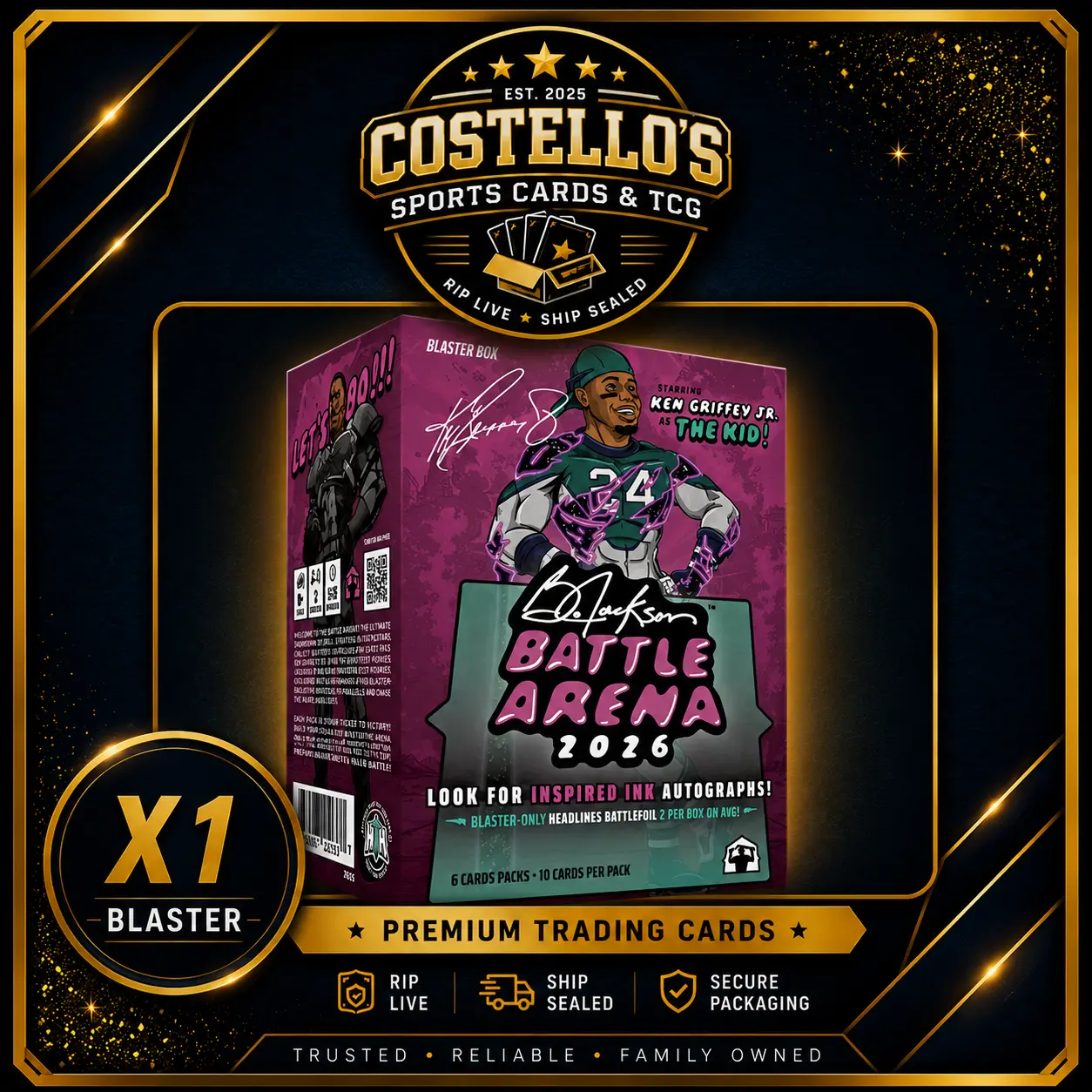 2026 Bo Jackson Battle Arena Ken Griffey Jr. Edition Blaster Box