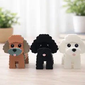 Adorable Poodle Glasses Holder with Hidden Storage for Keys & Small Items Compact Desk Decor for Dog Lovers & Glasses Wearers 5x4x4.5 in