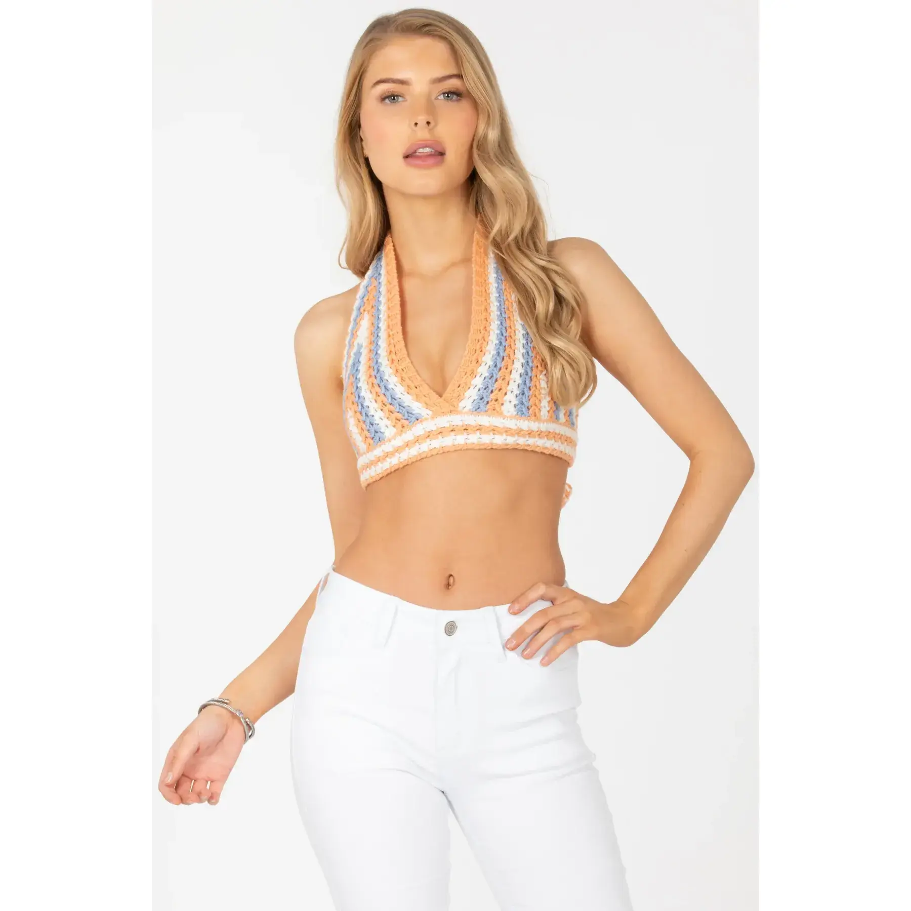 LOW GAUGE SWEATER HALTER TOP -GSW348