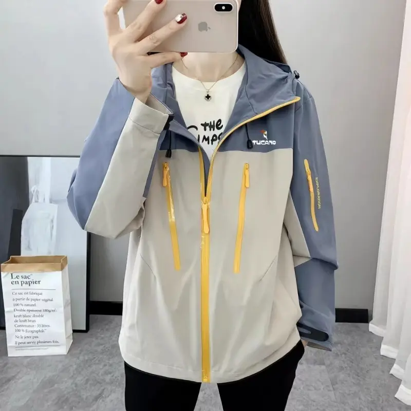 Spring Autumn Women's Windproof and Waterproof Mountain Climbing Jacket Coat Shirt for Men