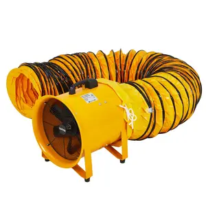 12 Inch Air Mover Blower Fan, 3500 CFM Heavy Duty Industrial Exhaust Fan with 32.8ft Flexible Duct, Low-Noise Portable Blower Exhaust Fan for Construction, Workshops