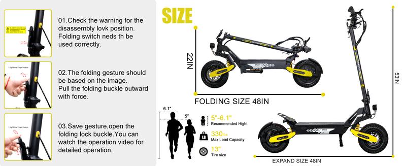 EOEOTWO All Terrain Electric Scooter,1200W Violent Motor,30MPH Fast 20/40Miles Range,3 Seconds Folding,330LBs Load Capacity,Dual Shock Absorption,Foldable Off-Road E-Scooter